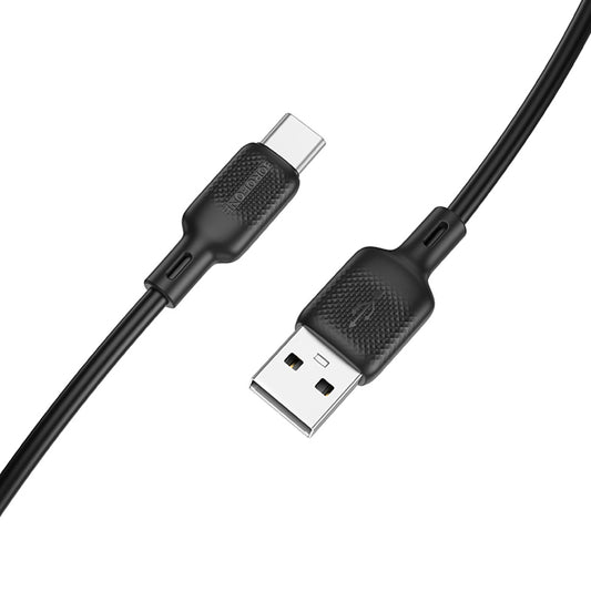 Câble de Données et de Charge USB-A - USB-C Borofone BX113 Lenny, 18W, 1m, Noir