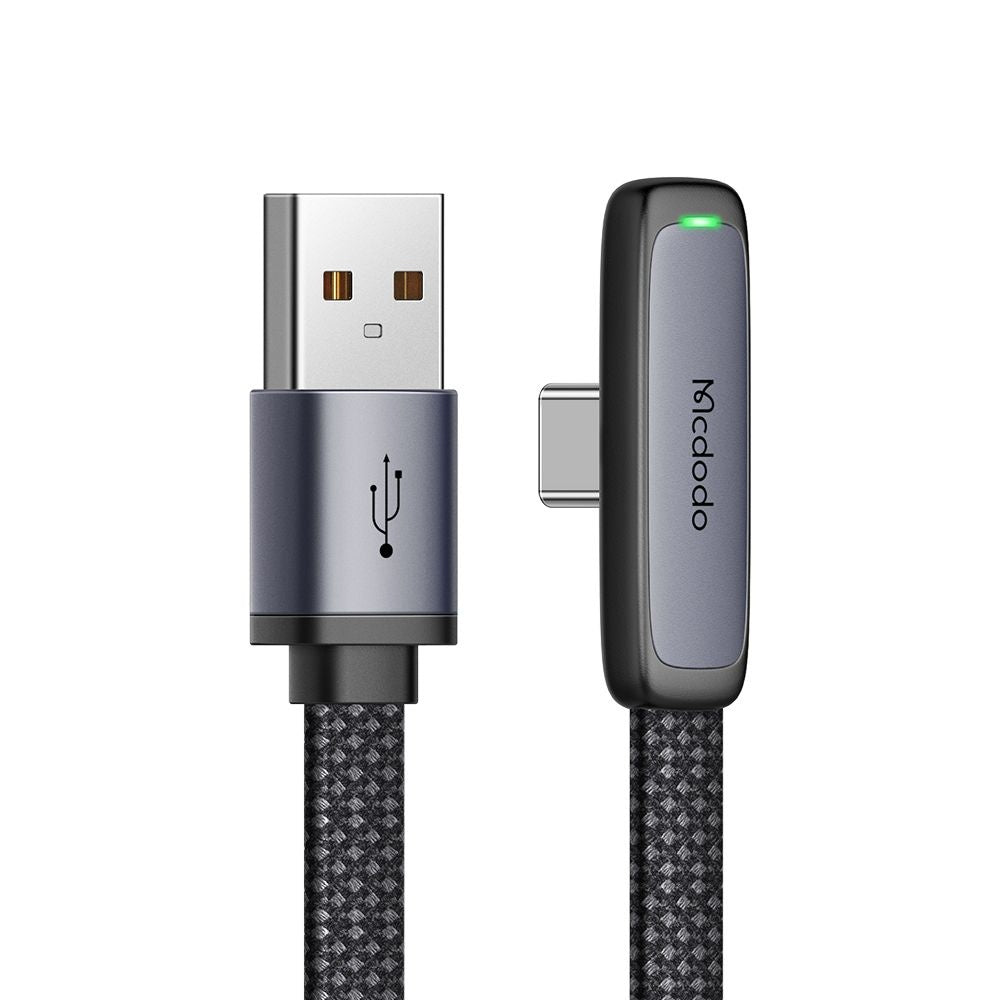 Daten- und Ladekabel USB-A - USB-C McDodo CA-3340 Angled, 100W, 1.2m, Schwarz