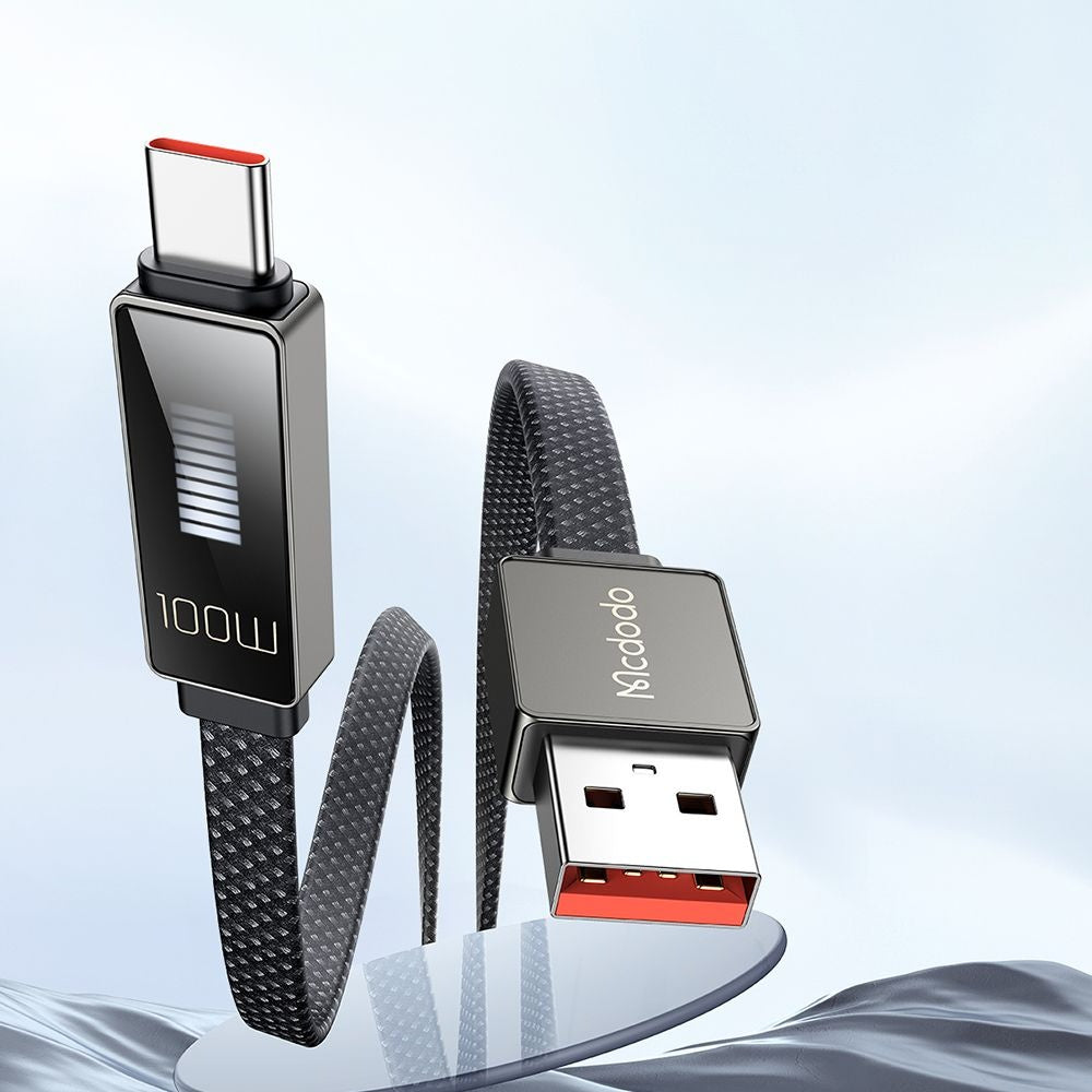 Câble de Données et de Charge USB-A - USB-C McDodo CA-4980 Rythm Display, 100W, 1.2m, Noir