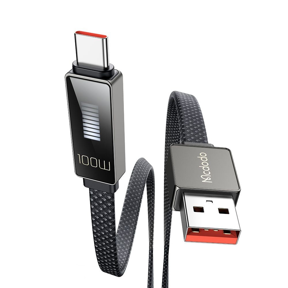 Câble de Données et de Charge USB-A - USB-C McDodo CA-4980 Rythm Display, 100W, 1.2m, Noir