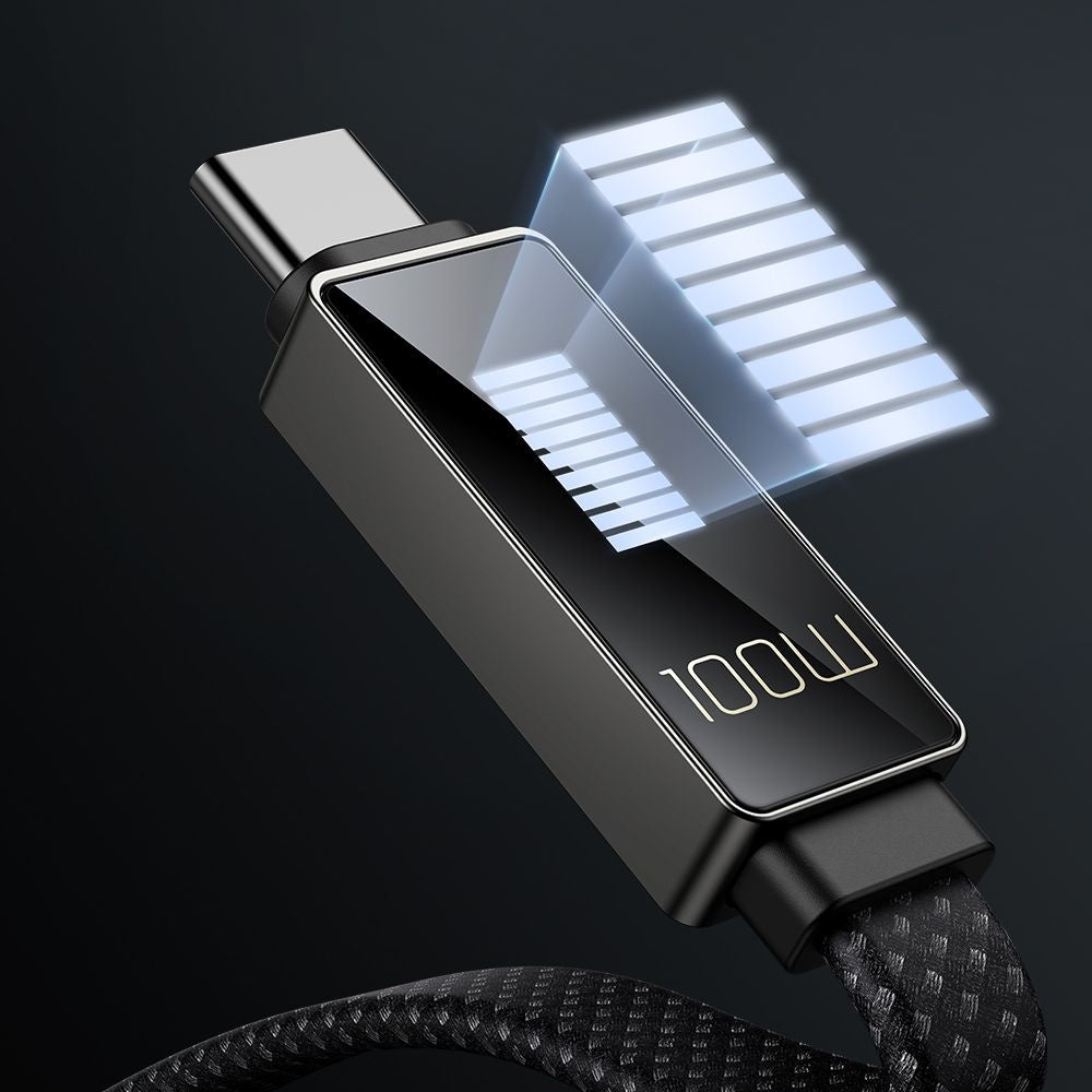 Câble de Données et de Charge USB-A - USB-C McDodo CA-4980 Rythm Display, 100W, 1.2m, Noir