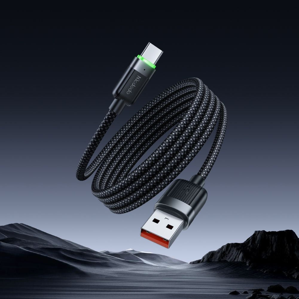 Câble de Données et de Charge USB-A - USB-C McDodo CA-5650 Self Winding, 66W, 1.2m, Noir