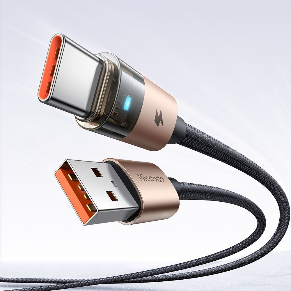 Câble de Données et de Charge USB-A - USB-C McDodo CA-6891, 66W, 1.2m, Doré