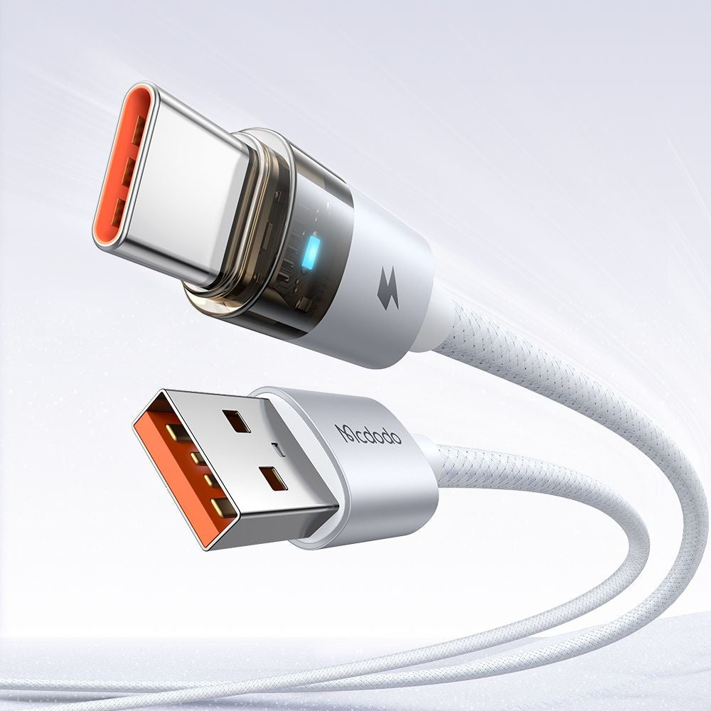 Câble de Données et de Charge USB-A - USB-C McDodo CA-6892, 66W, 1.2m, Blanc