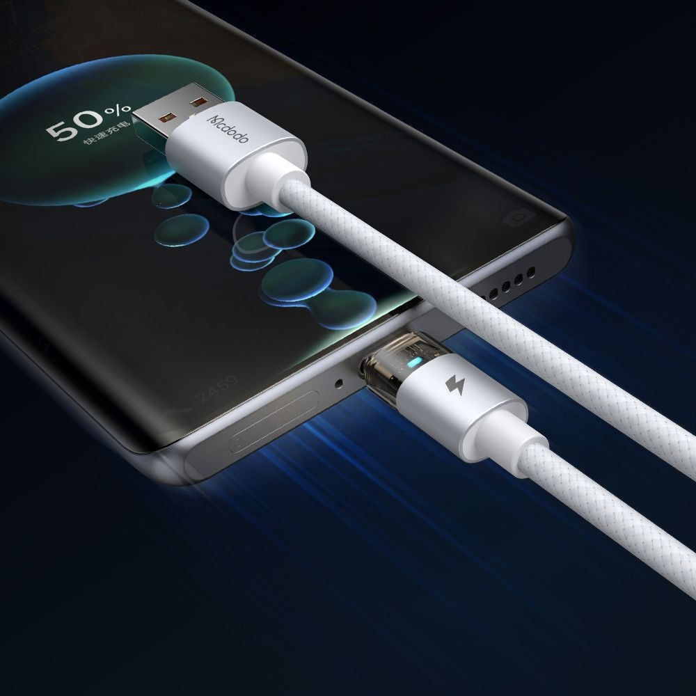 Câble de Données et de Charge USB-A - USB-C McDodo CA-6892, 66W, 1.2m, Blanc