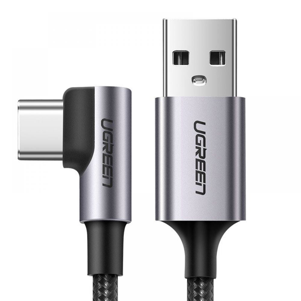 Câble de Données et de Charge USB-A - USB-C UGREEN US284 Angled, 18W, 0.5m, Gris