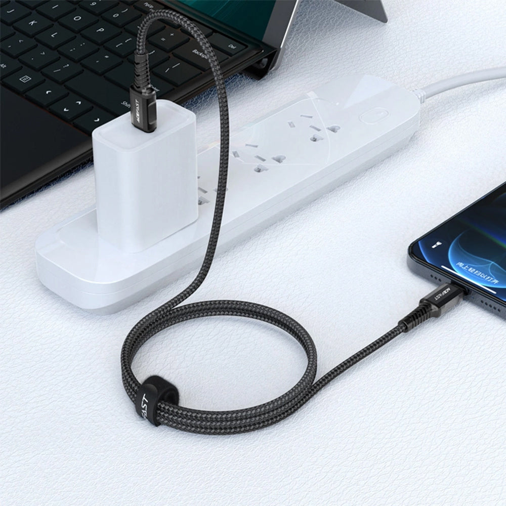 Daten- und Ladekabel USB-C - Lightning Acefast C1-01, 30W, 1,2m, Schwarz