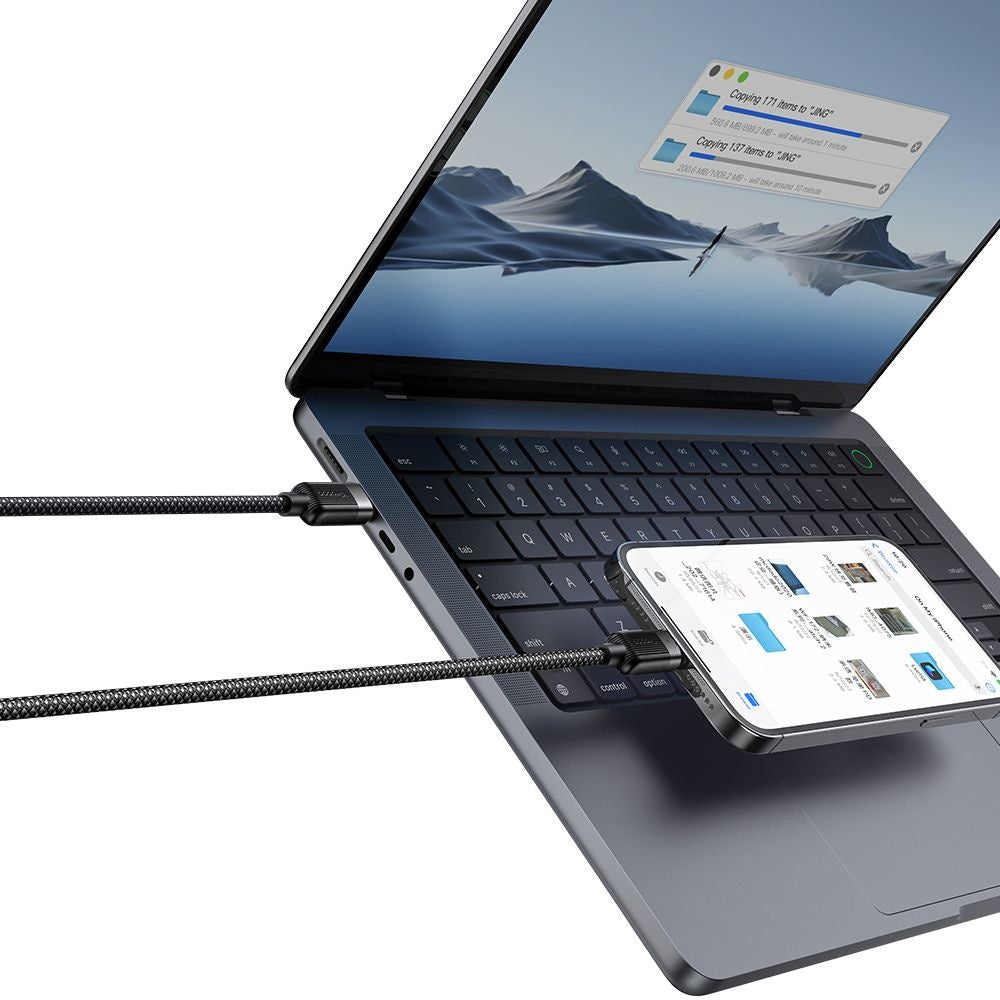 USB-C - Lightning McDodo CA-2010 Selbstwickelndes Daten- und Ladekabel, 36W, 1,2m, Schwarz