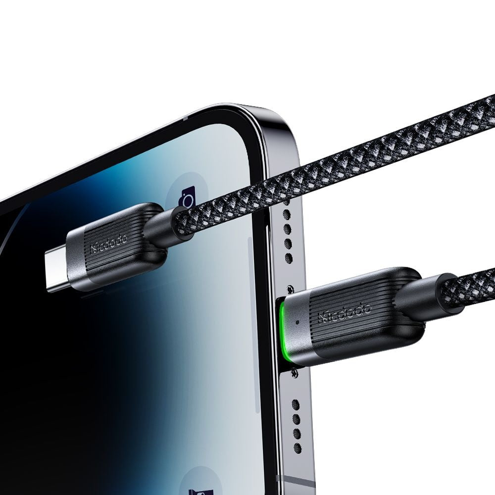 USB-C - Lightning McDodo CA-2010 Selbstwickelndes Daten- und Ladekabel, 36W, 1,2m, Schwarz
