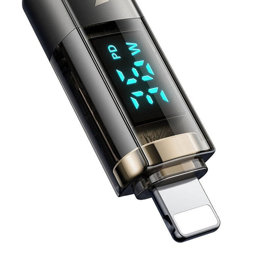 USB-C - Lightning McDodo CA-3600 Daten- und Ladekabel mit Auto Power Off Display, 36W, 1.2m, Schwarz