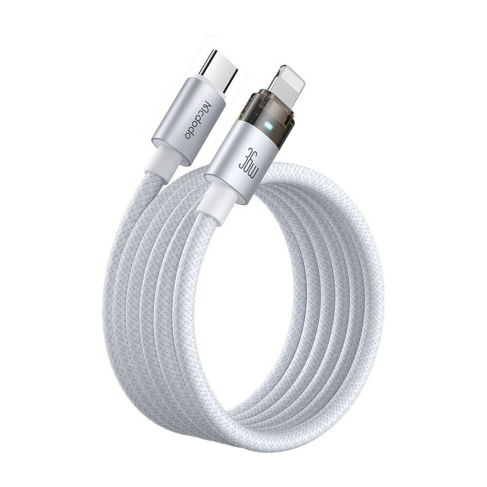 Câble de Données et de Charge USB-C - Lightning McDodo CA-6942, 36W, 1.2m, Blanc