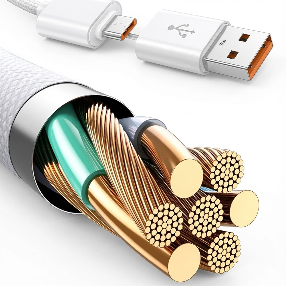 Câble de Données et de Charge USB-C / USB-A - USB-C / Lightning Lito LD21, 100W, 1m, Blanc