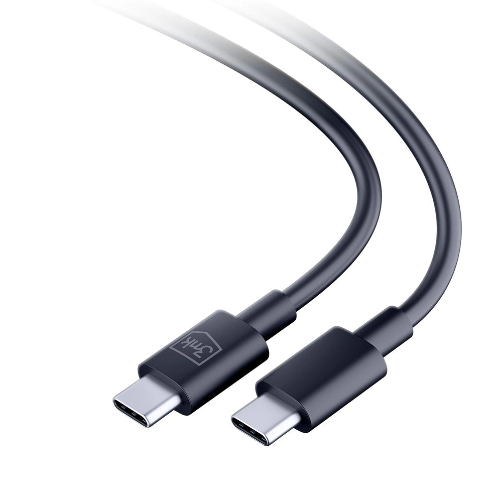 Câble de Données et de Charge USB-C - USB-C 3MK Hyper, 100W, 1.2m, Noir