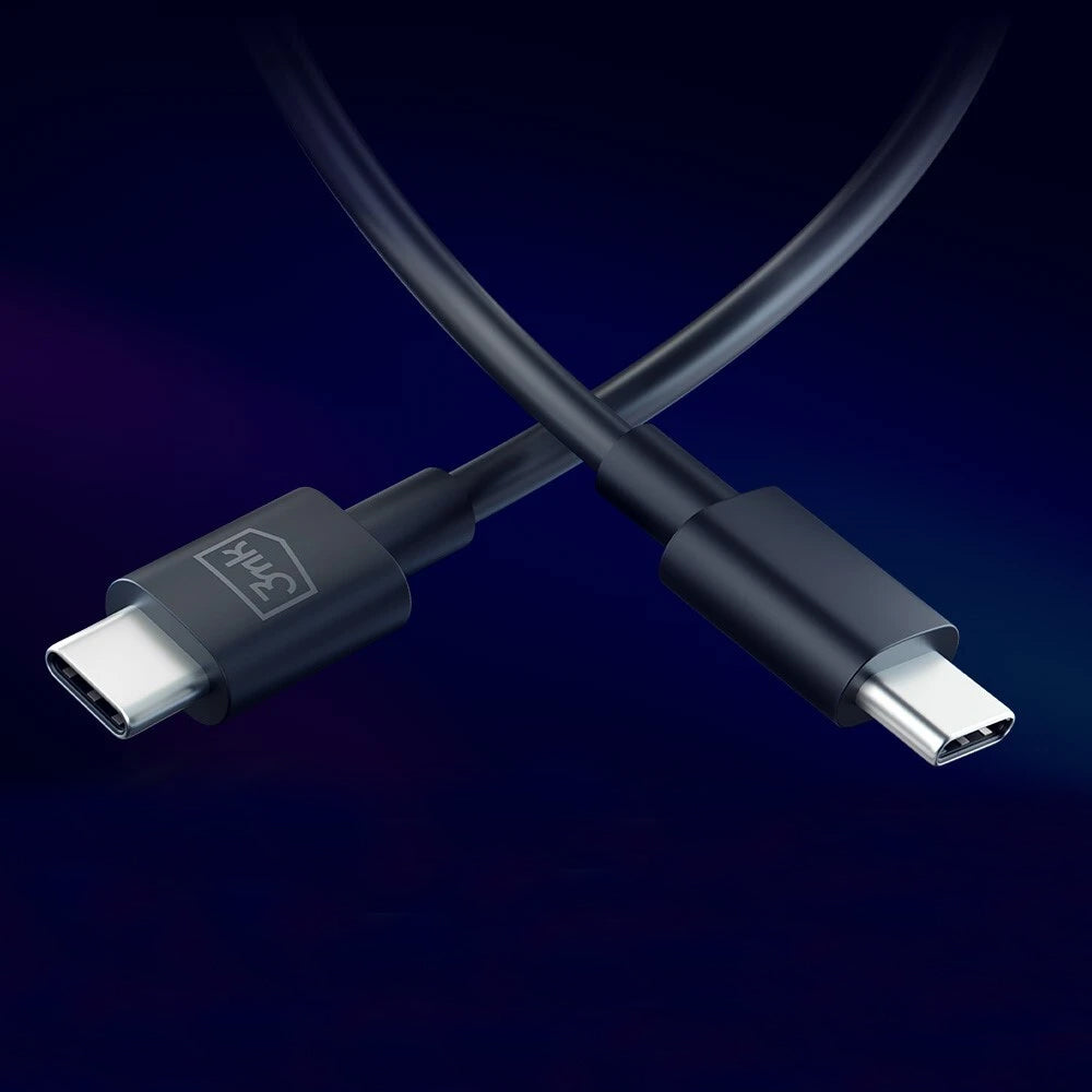 Câble de Données et de Charge USB-C - USB-C 3MK Hyper, 100W, 1.2m, Noir