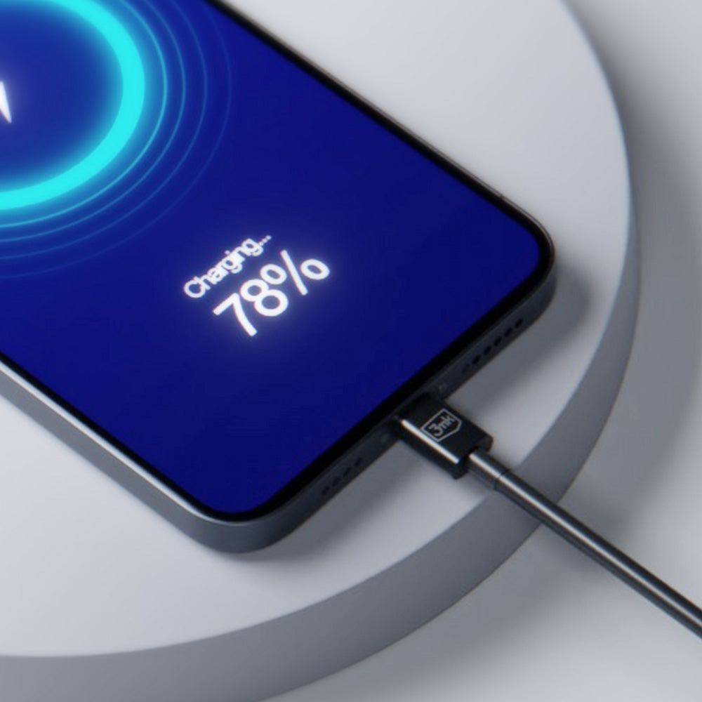 Câble de Données et de Charge USB-C - USB-C 3MK Hyper, 100W, 1.2m, Noir
