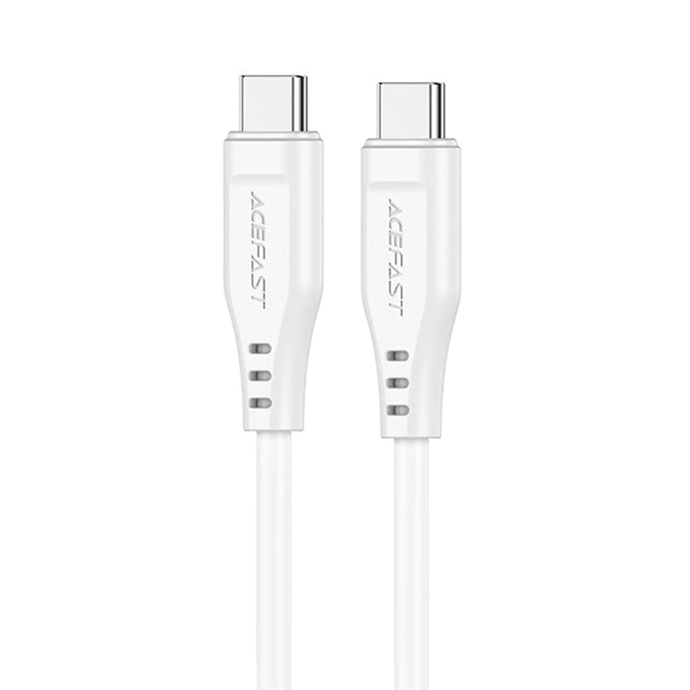 Câble de Données et de Charge USB-C - USB-C Acefast C3-03, 60W, 1.2m, Blanc