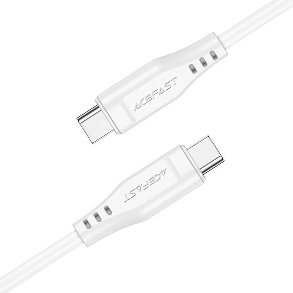 Câble de Données et de Charge USB-C - USB-C Acefast C3-03, 60W, 1.2m, Blanc