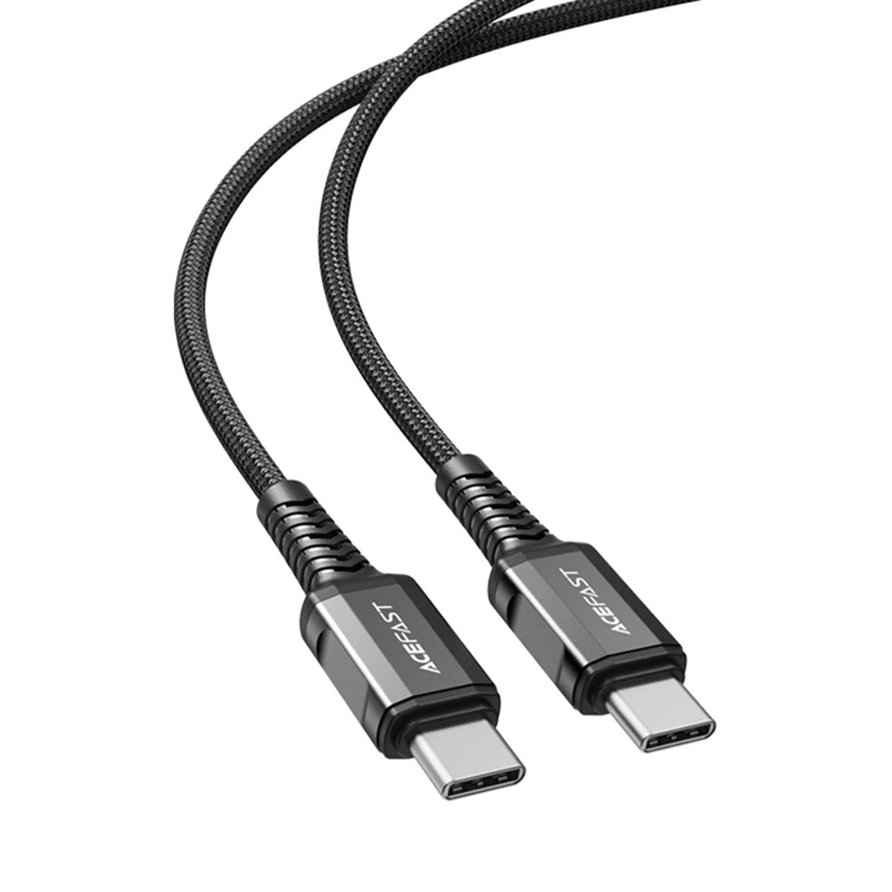 Câble de Données et de Charge USB-C - USB-C Acefast C1-03, 60W, 1.2m, Noir