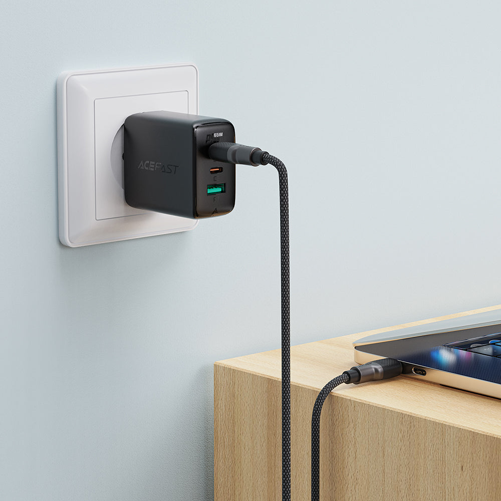 Daten- und Ladekabel USB-C - USB-C Acefast C10-03, 60W, 1.2m, Schwarz