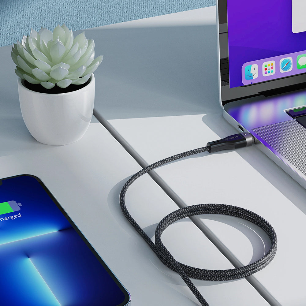 USB-C Data and Charging Cable - USB-C Acefast C11-03, 60W, 1.2m, Black