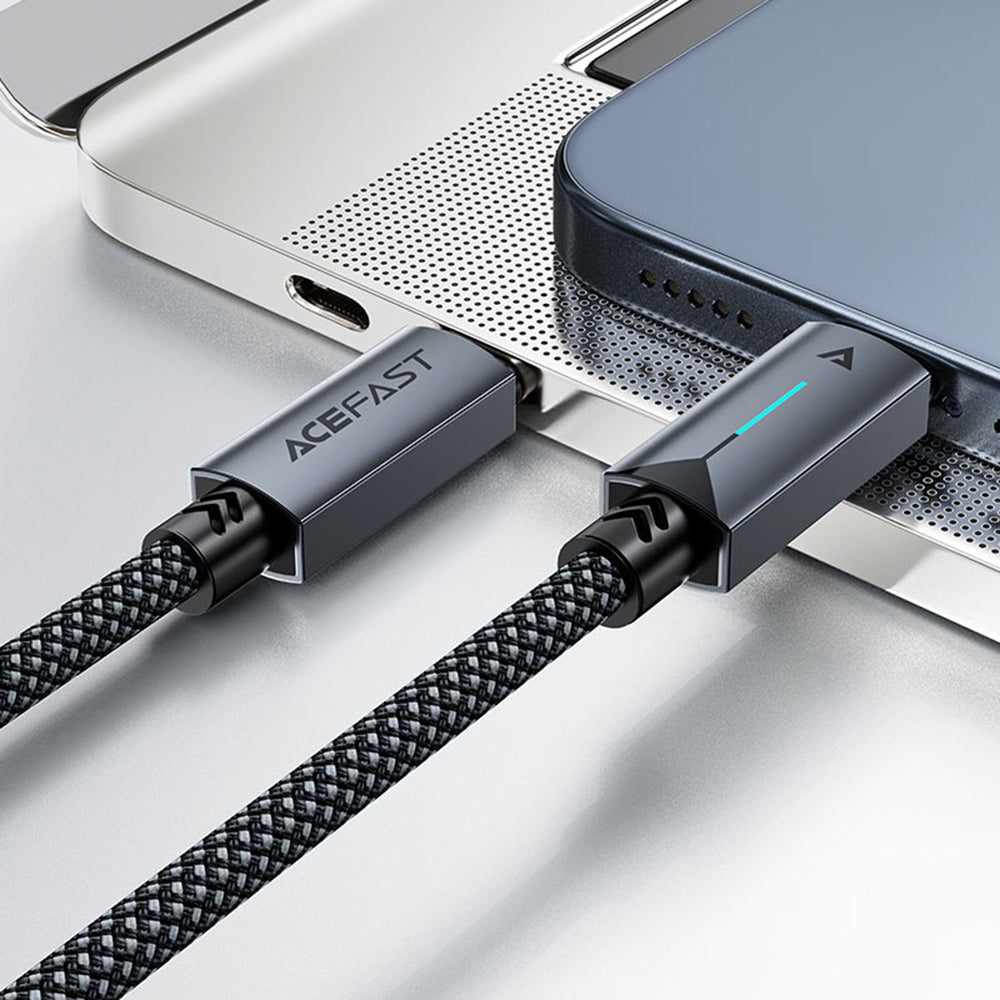Daten- und Ladekabel USB-C - USB-C Acefast C19-03, 60W, 1,2m, Schwarz