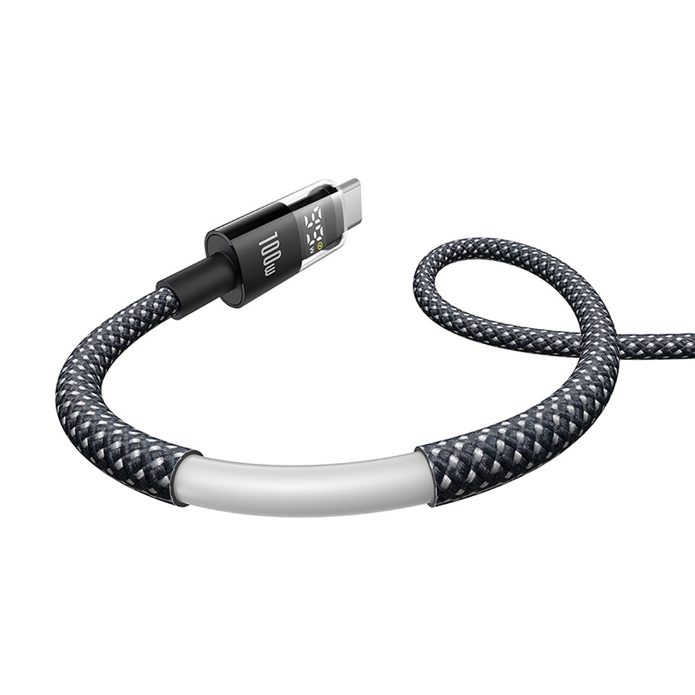 Câble de Données et de Charge USB-C - USB-C Baseus Display 2, 100W, 2m, Noir P10377706123-00