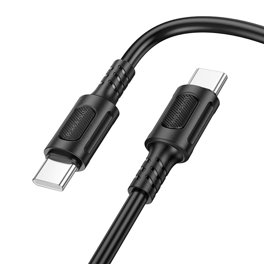 Câble de Données et de Charge USB-C - USB-C Borofone BX111 Feliz, 60W, 1m, Noir