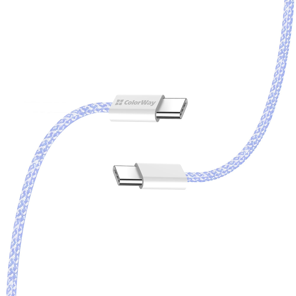 Daten- und Ladekabel USB-C - USB-C ColorWay CW-CBPDCC061, 60W, 1m, Lila