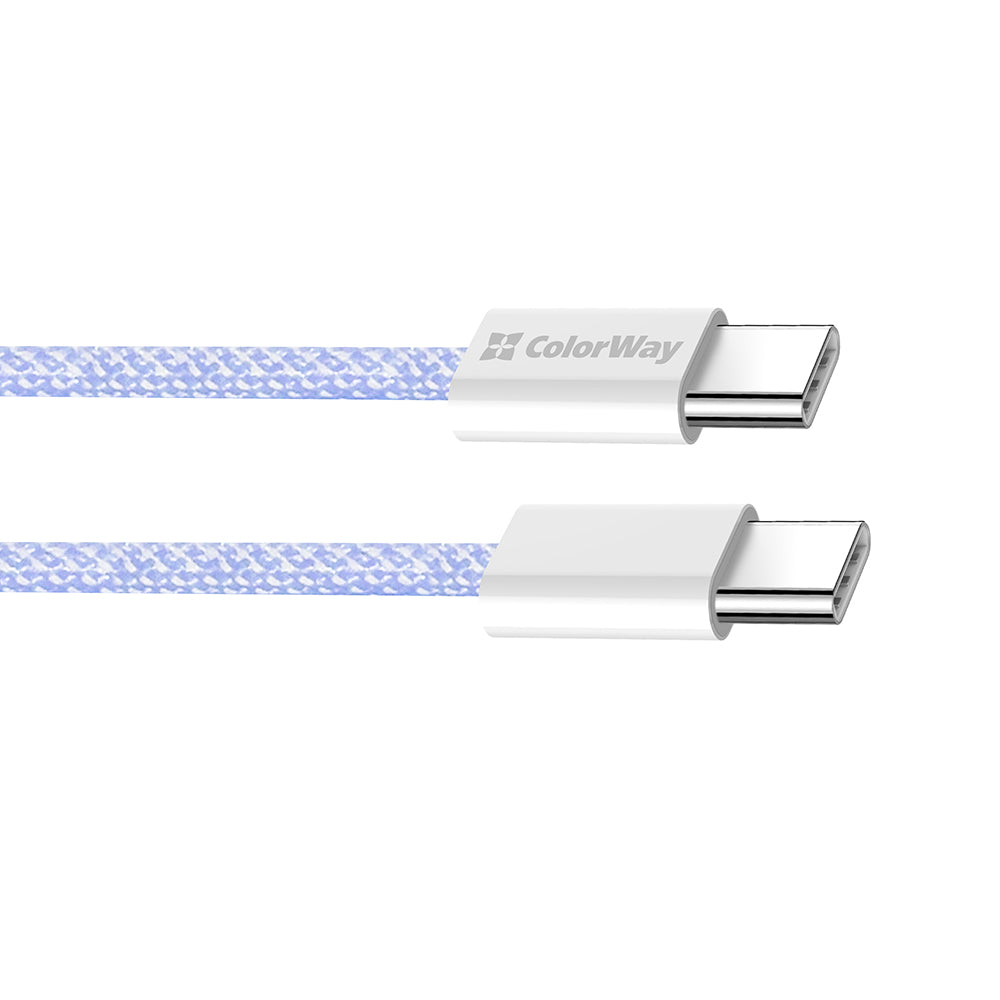 Daten- und Ladekabel USB-C - USB-C ColorWay CW-CBPDCC061, 60W, 1m, Lila