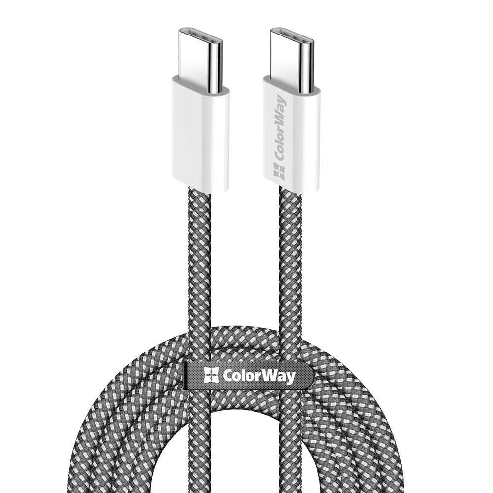 USB-C Daten- und Ladekabel - USB-C ColorWay CW-CBPDCC061, 60W, 1m, Schwarz