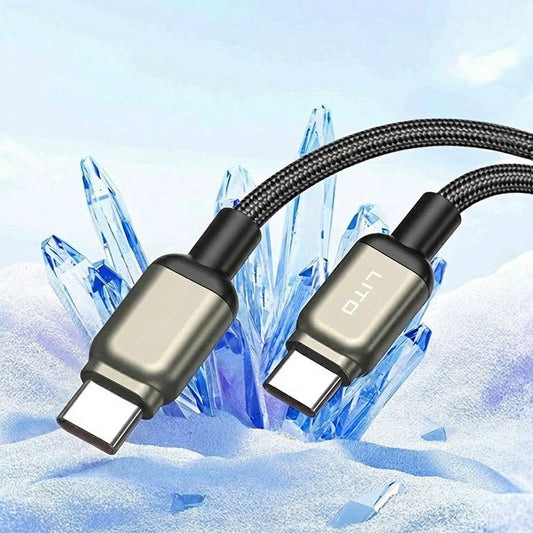 Daten- und Ladekabel USB-C - USB-C Lito LD17, 100W, 1m, Schwarz