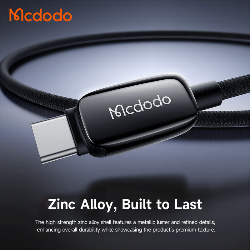 Câble de Données et de Charge USB-C - USB-C McDodo CA-0100, 100W, 1.2m, Noir