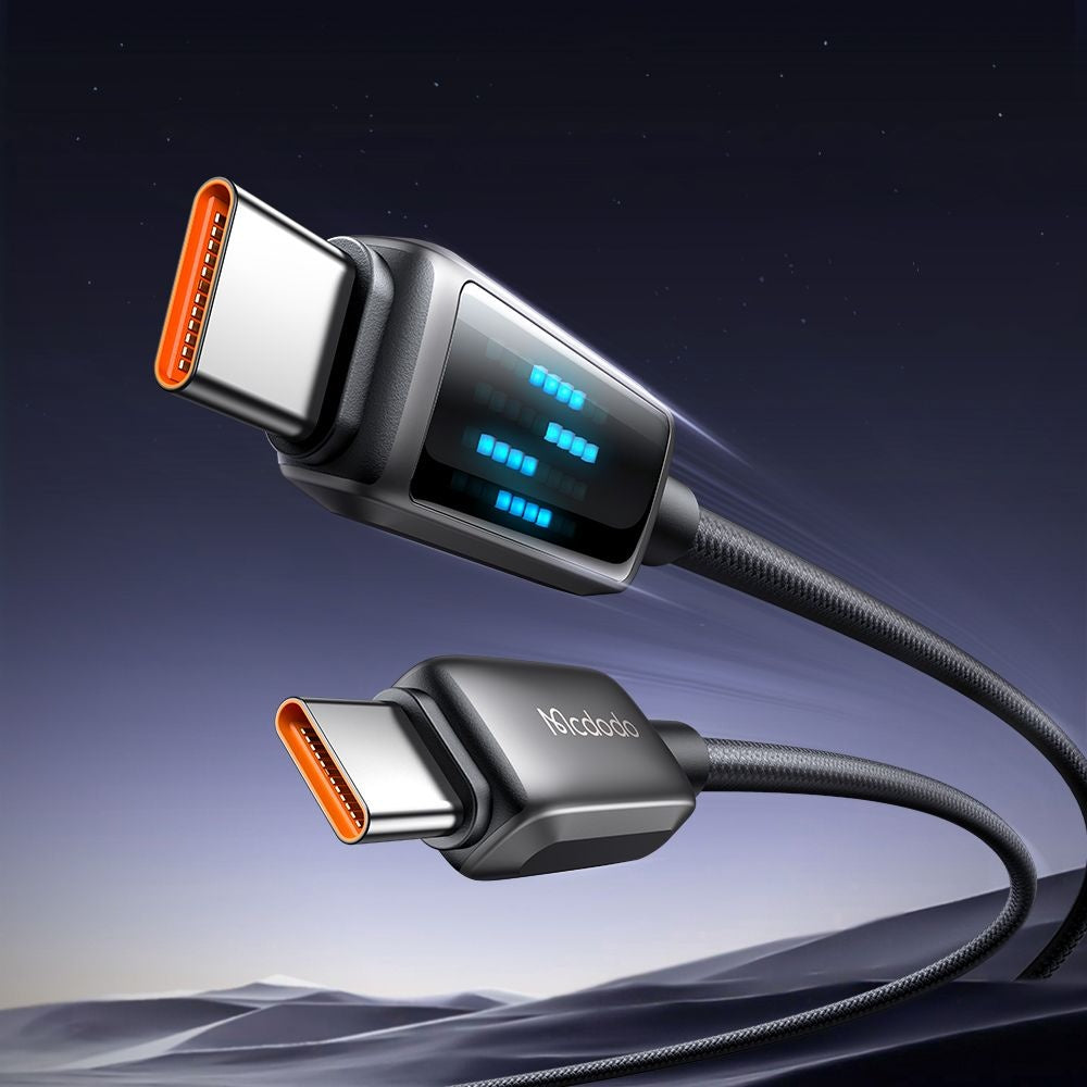 Câble de Données et de Charge USB-C - USB-C McDodo CA-4250 Display, 100W, 1.2m, Noir