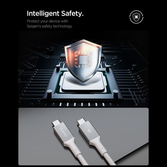 Daten- und Ladekabel USB-C - USB-C Spigen EB10020CC, 100W, 2m, Weiß