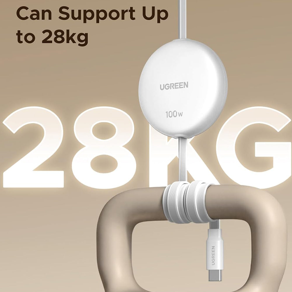 Câble de Données et de Charge USB-C - USB-C UGREEN L531, 100W, 1m, Blanc
