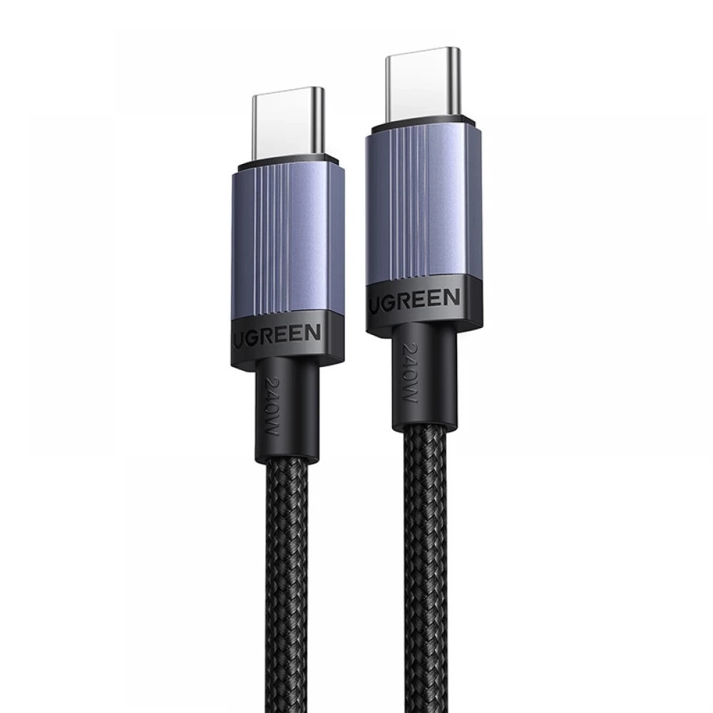Câble de Données et de Charge USB-C - USB-C UGREEN L532, 240W, 0.5m, Gris