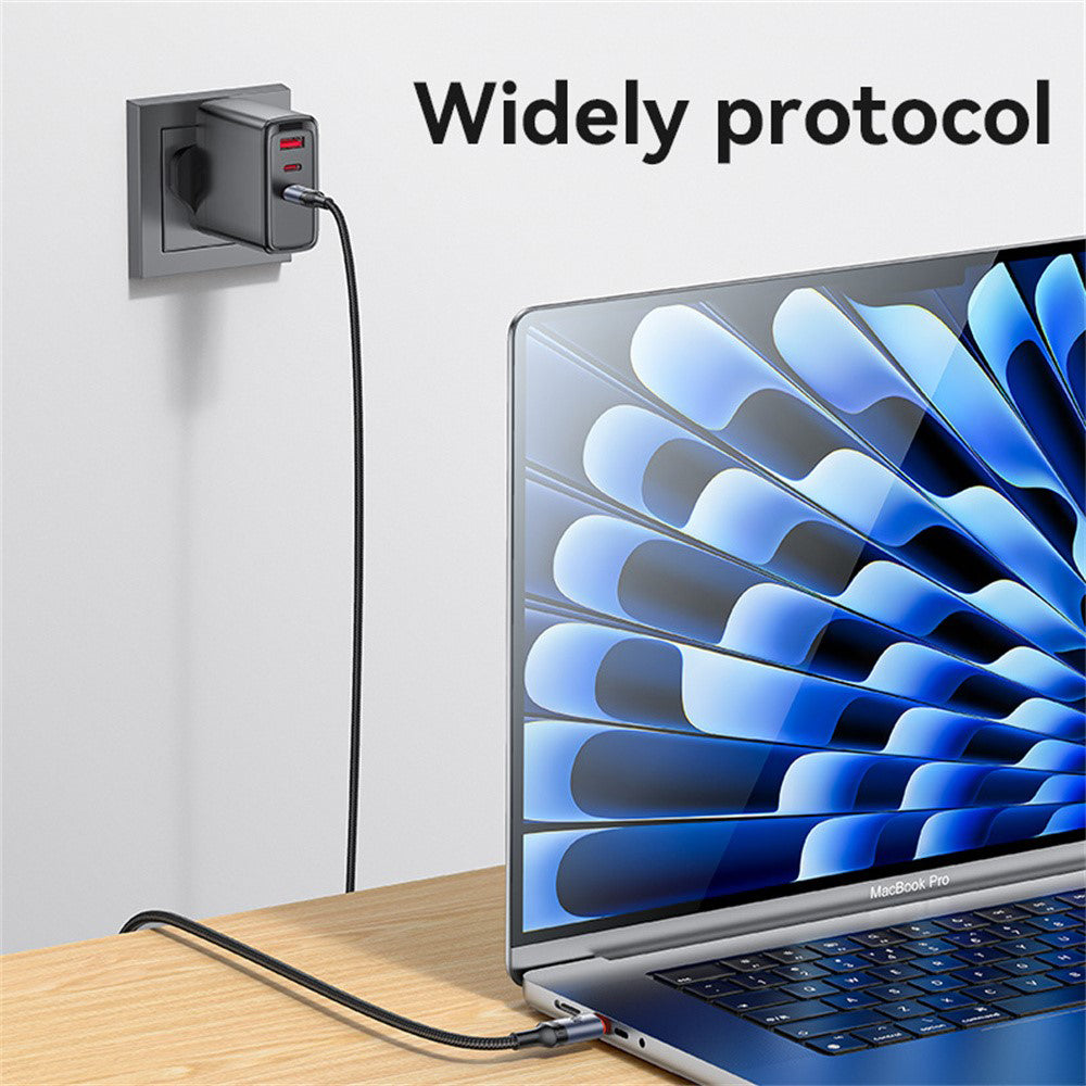 Câble de données et de charge USB-C - USB-C Yesido CA186, 240W, 2m, Noir