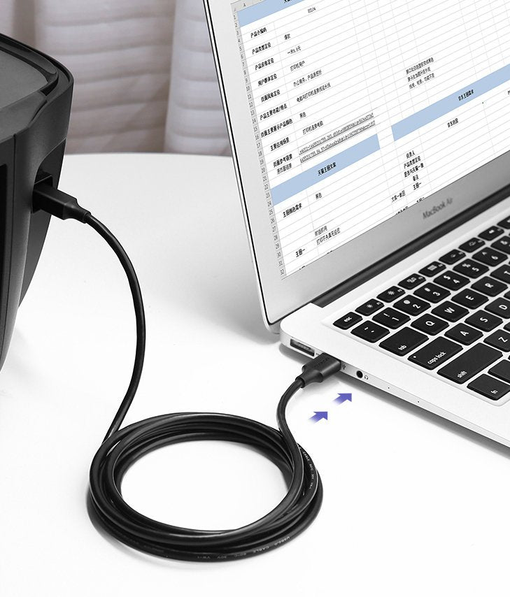 UGREEN US135 Druckerkabel, USB-A - USB-B, 1,5m, Schwarz