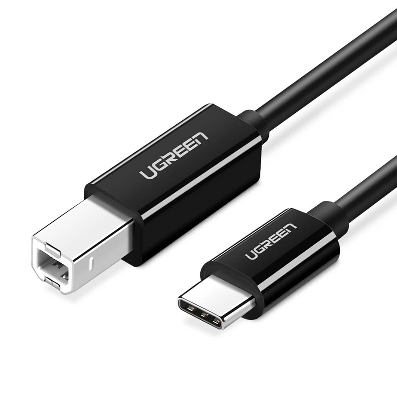 Printer Cable UGREEN US241, USB-C - USB-B, 2m, Black, Black
