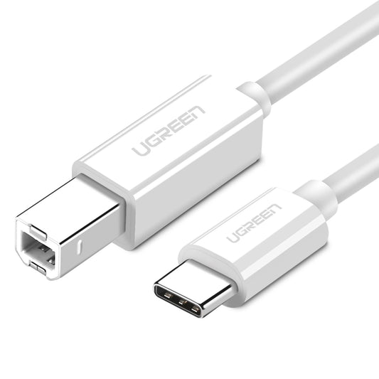 Druckerkabel UGREEN US241, USB-C - USB-B, 1,5m, Weiß