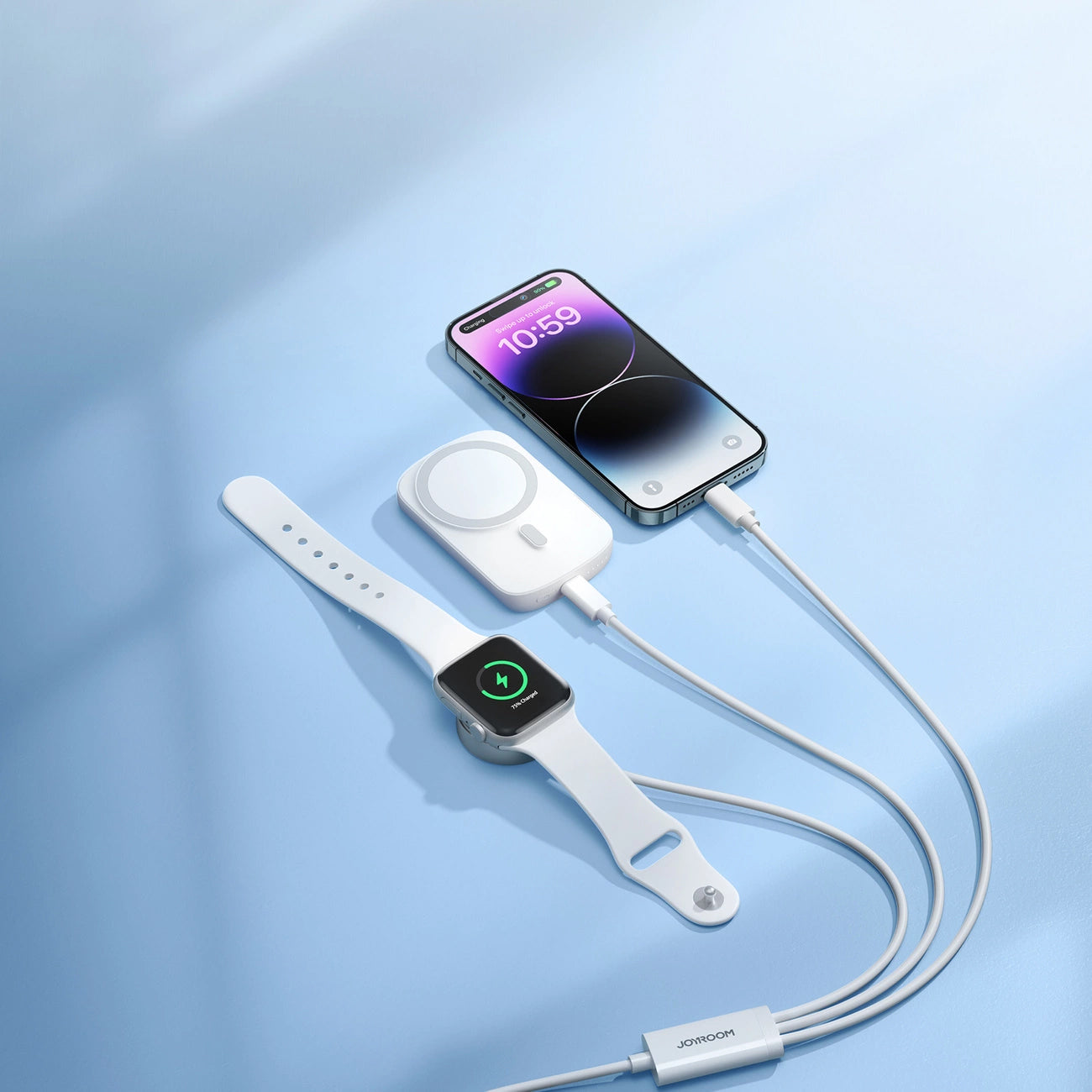 Joyroom S-IW008 Wireless Charger for Apple Watch Series, USB-A, White
