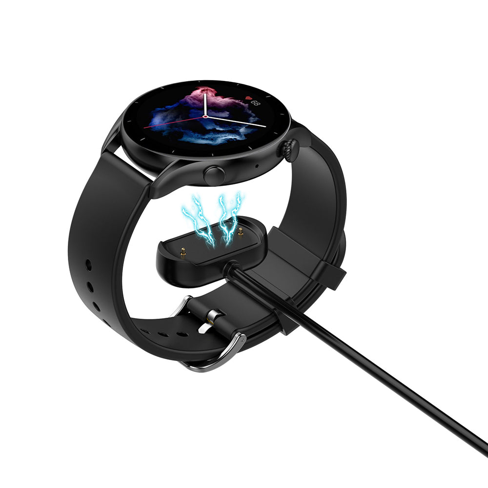 Ladekabel Techsuit THA3 für Amazfit Watch Series, USB-A, Schwarz
