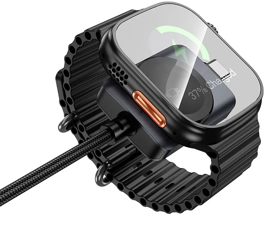 Câble de charge USB-C - USB-C HOCO CW66 2en1, 100W, 1,2m, Noir