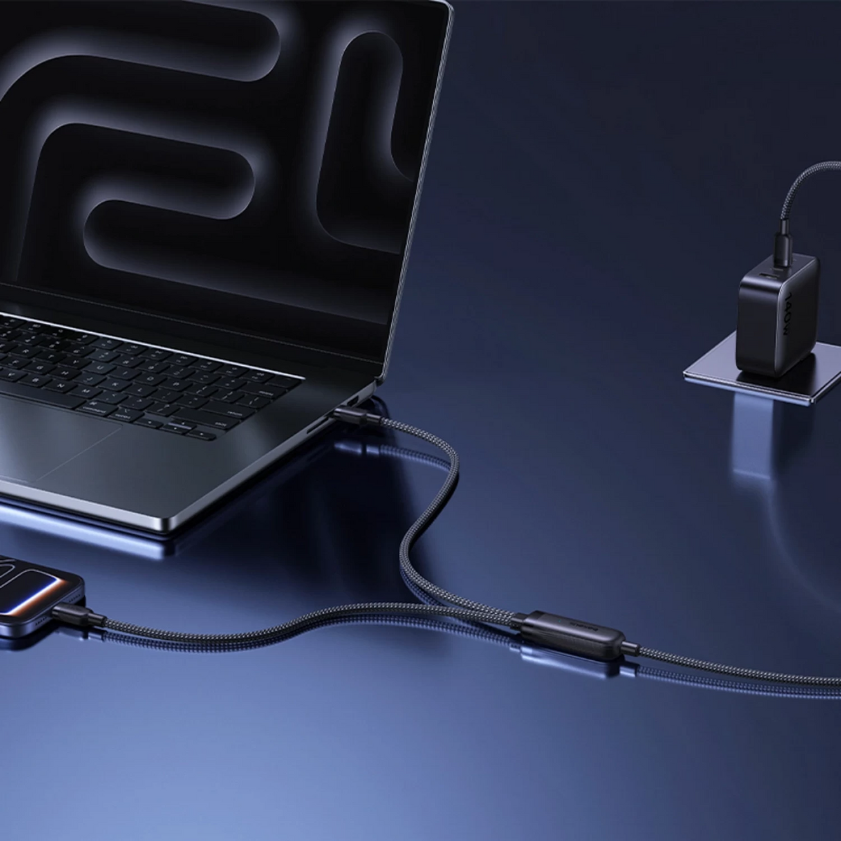 USB-C Charging Cable - 2 x USB-C Baseus Flash 4 2in1, 140W, 1.5m, Black E0426X00