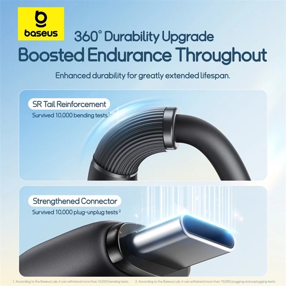 Câble de charge USB-A - Lightning / microUSB / USB-C Baseus Ultra Fast 3en1, 18W, 0,8m, Noir P10377501111-00