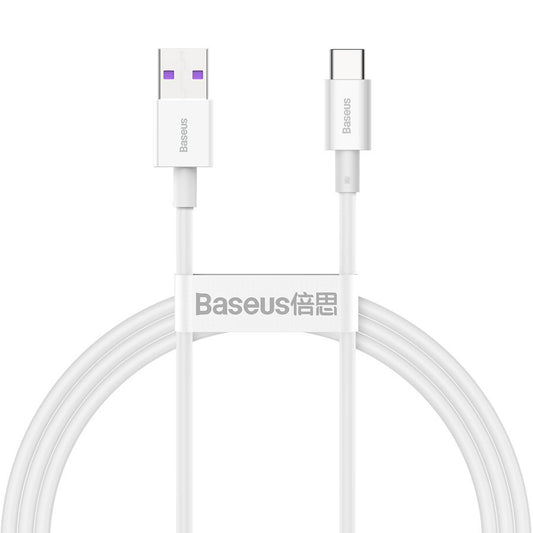 Daten- und Ladekabel USB-A - USB-C Baseus Superior Series, 66W, 1m, Weiß CATYS-02