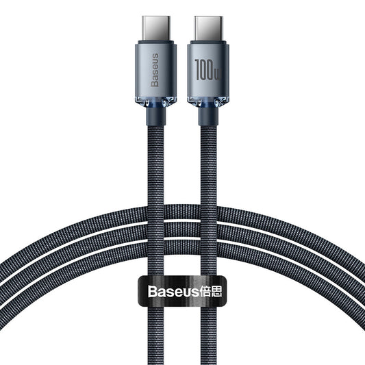 USB-C Daten- und Ladekabel - USB-C Baseus Crystal Shine Series, 100W, 1.2m, Schwarz CAJY000601
