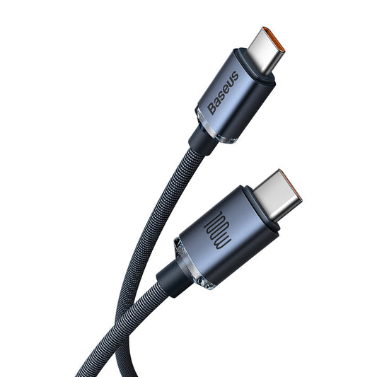 USB-C Daten- und Ladekabel - USB-C Baseus Crystal Shine Series, 100W, 1.2m, Schwarz CAJY000601