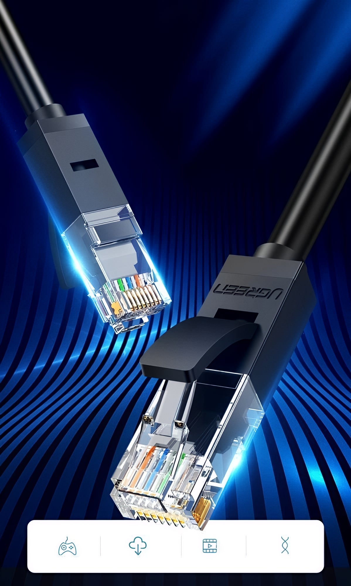Câble Réseau UGREEN NW102, UTP, Cat6, 5m, Noir