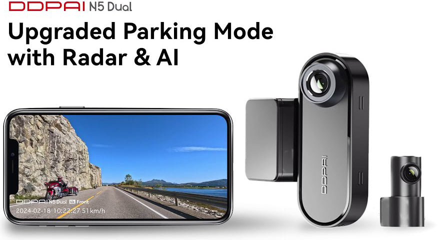 Caméra Auto Avant Arrière DDPAI N5 Dual, 4K, Wi-Fi, GPS, IA